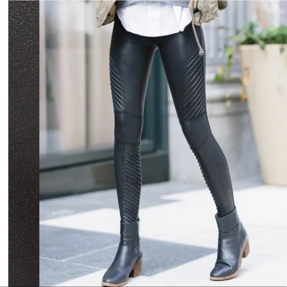 SPANX Moto leather leggings size S